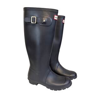 Hunter Rain Boots Mens 6 Womens 7 Dark Blue Outdoor Waterproof W23499 Unisex